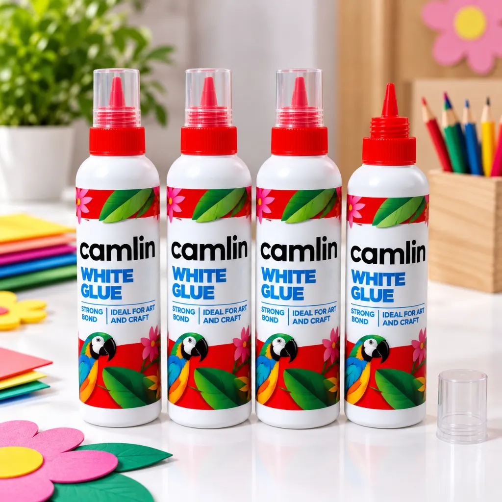 Camlin White Glue Pack of 4  Multipurpose Adhesive for School, Office, Art & Craft (3).webp