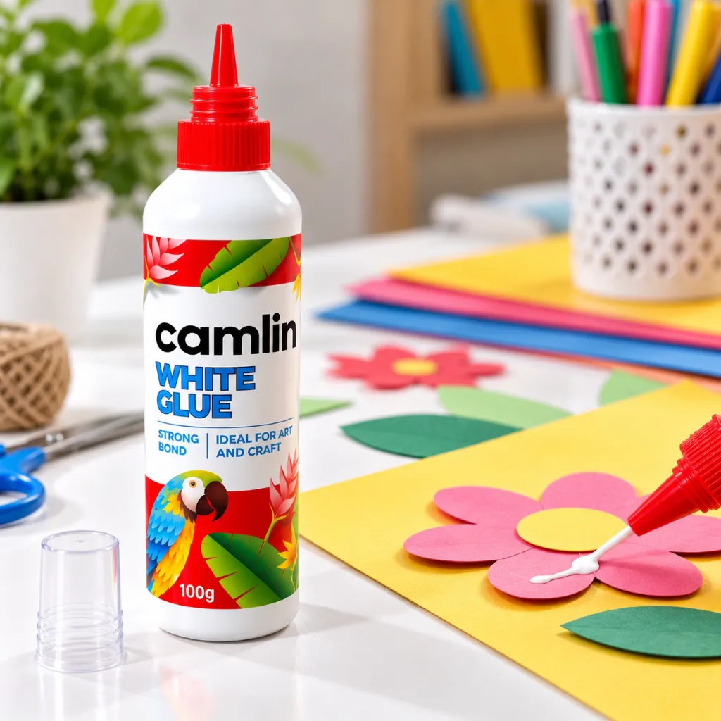 Camlin White Glue Pack of 5  Multipurpose Adhesive for School, Office, Art & Craft (5).webp