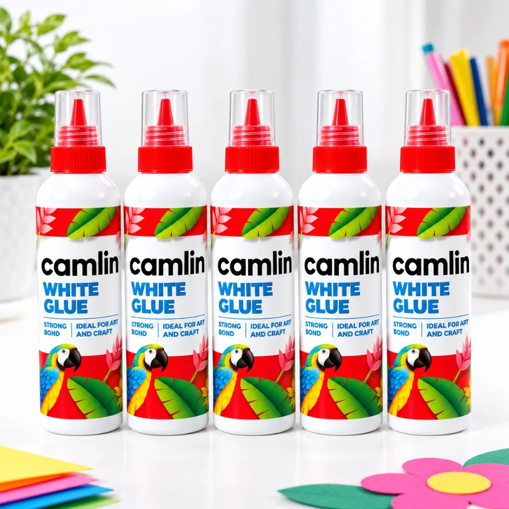 Camlin White Glue Pack of 5  Multipurpose Adhesive for School, Office, Art & Craft (2).webp
