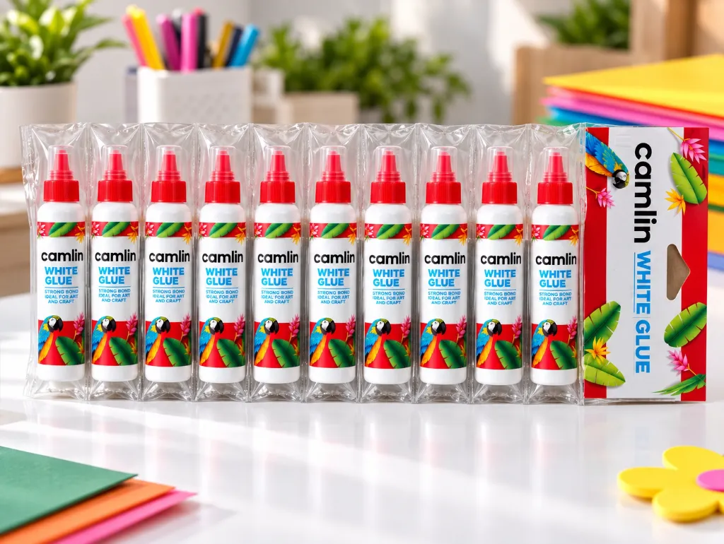 Camlin White Glue Pack of 10  20g Each  Multipurpose Adhesive for School, Office, Art & Craft (4).webp