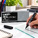 Camlin Black Fine Tip Permanent Markers – Pack of 10.webp