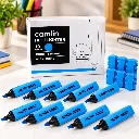 Camlin Blue Highlighter Pack of 10  Blue Fluorescent Highlighter Pens for School, Office & Study (4).webp