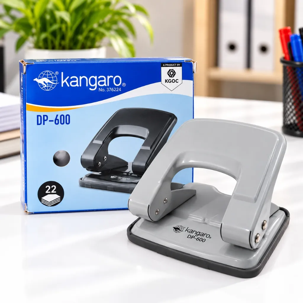 Kangaro DP-600 Paper Punching Machine  2-Hole Punch  22-Sheet Capacity for Office & School (5).webp