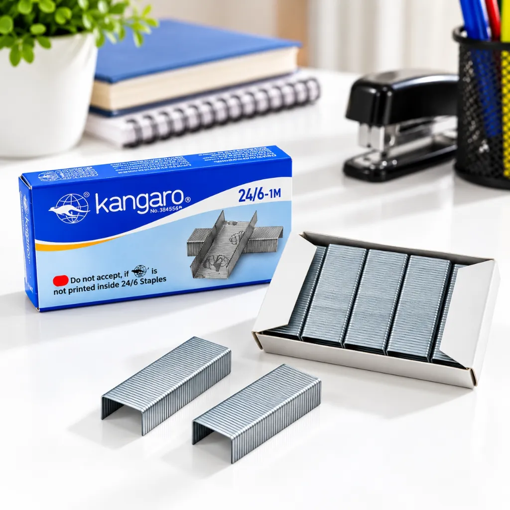 Kangaro 246-1M Stapler Pins Pack of 10  10,000 Staples for Office, School & Business Use (3).webp