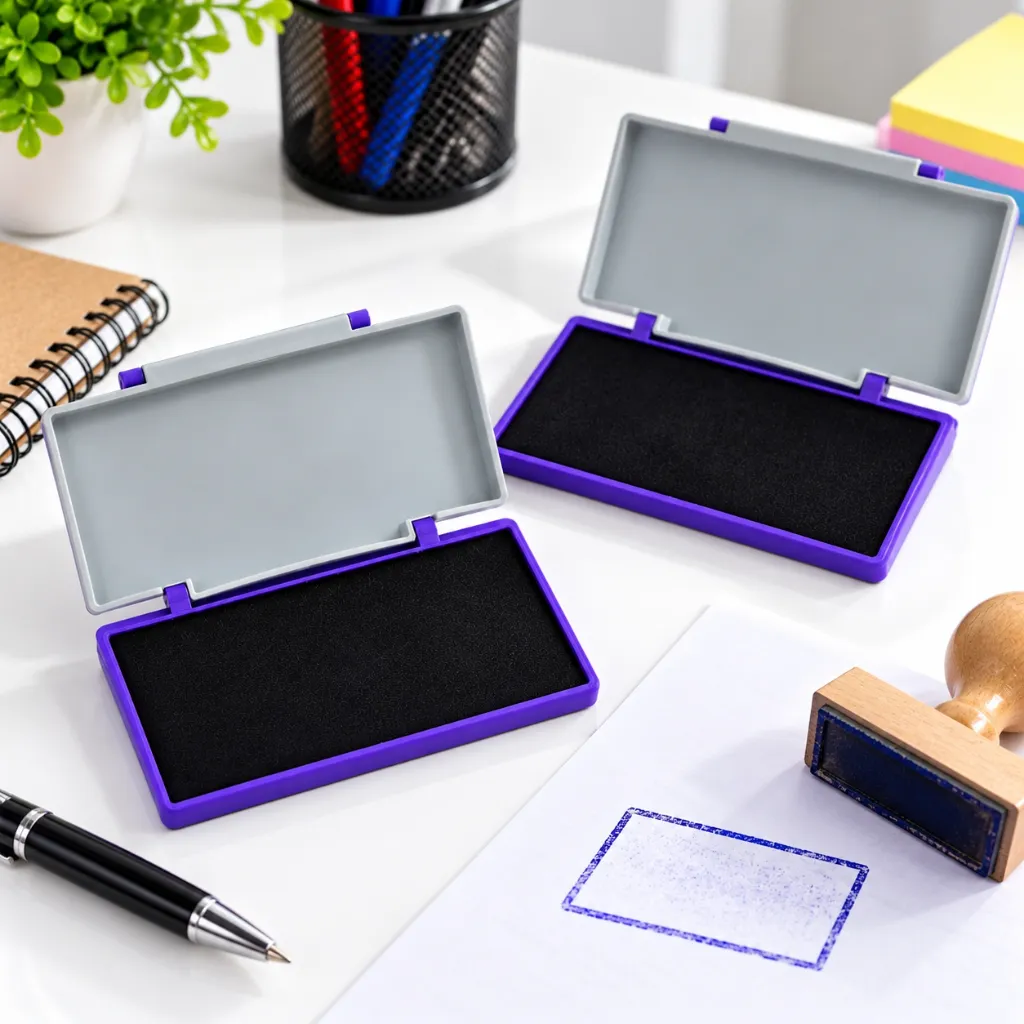Camlin Deluxe Stamp Pad Large Violet Colour Pack of 2  Quick-Drying Ink Pad for Office & Business (5).webp