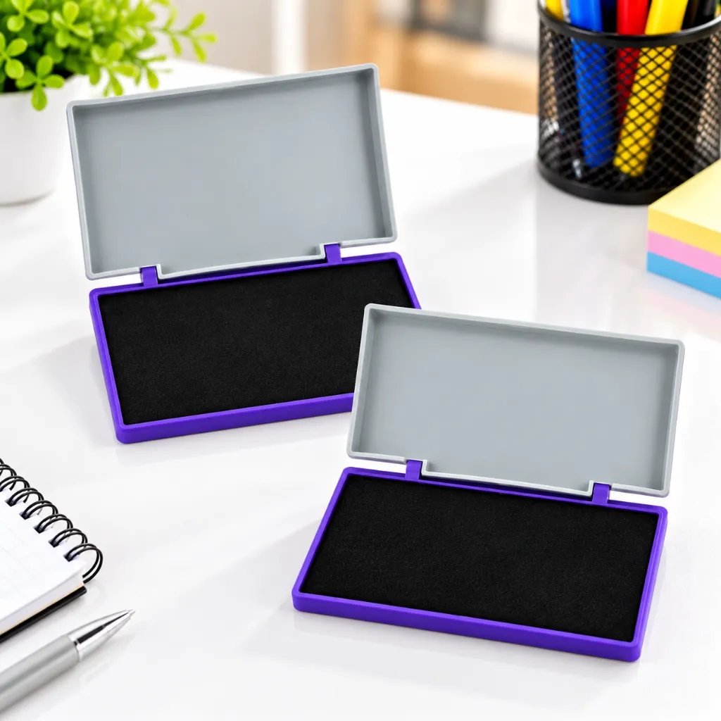 Camlin Deluxe Stamp Pad Large Violet Colour Pack of 2  Quick-Drying Ink Pad for Office & Business (4).webp