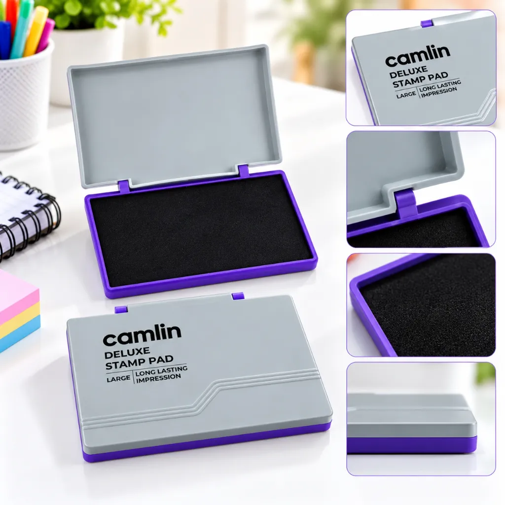 Camlin Deluxe Stamp Pad Large Violet Colour Pack of 2  Quick-Drying Ink Pad for Office & Business (3).webp