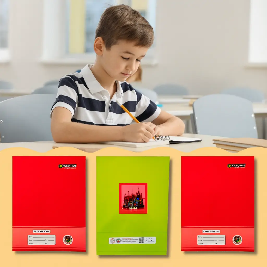 Single Line Notebook - Pack of 6 NoteBooks - 80 Ruled Pages - A5 Size - 18cm x 24 cm Approx - Soft Cover (5).webp