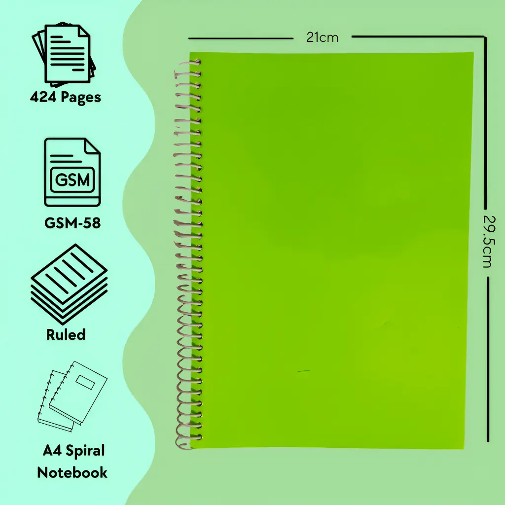A4 spiral notebook