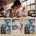 Single Line Notebook -  Pack of 6 Note Books - 136 Ruled Pages - A4 Size - 21 cm x 29 cm Approx - Soft Cover (4).webp