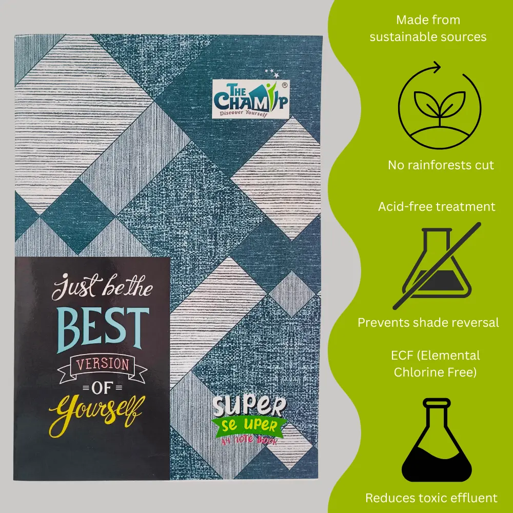 Single Line Notebook -  Pack of 6 Note Books - 136 Ruled Pages - A4 Size - 21 cm x 29 cm Approx - Soft Cover (3).webp