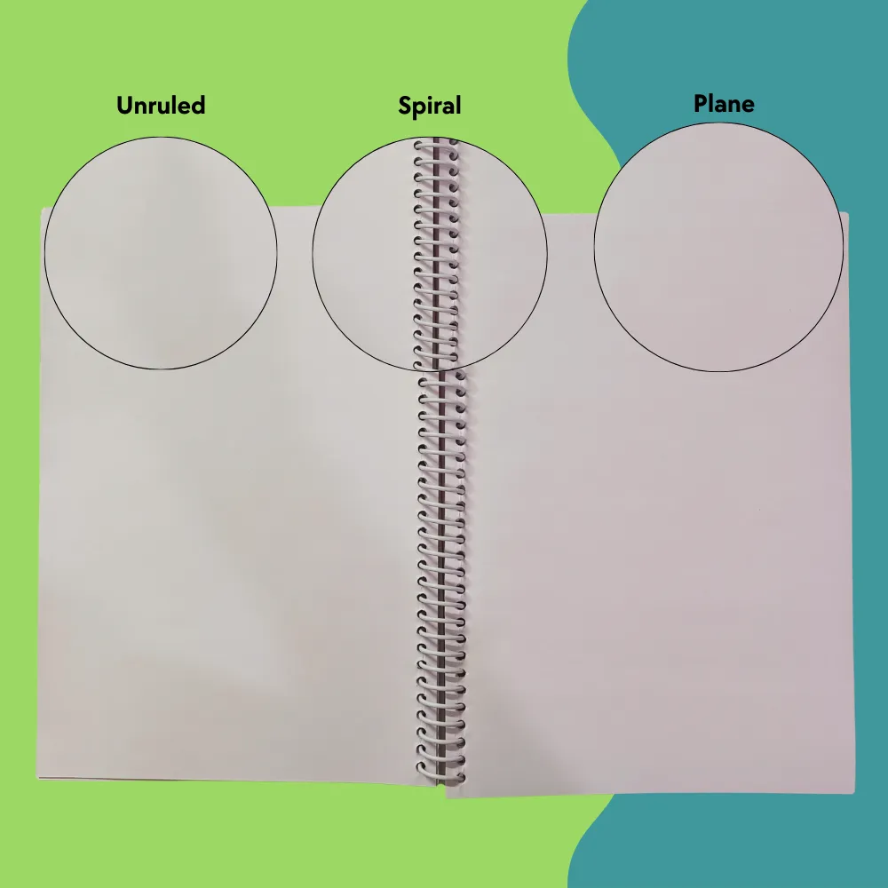 A4 Spiral Notebook - Pack of 5 - 400 Unruled Pages Each- Soft Cover  - Notebooks Combo Pack for Students (4).webp