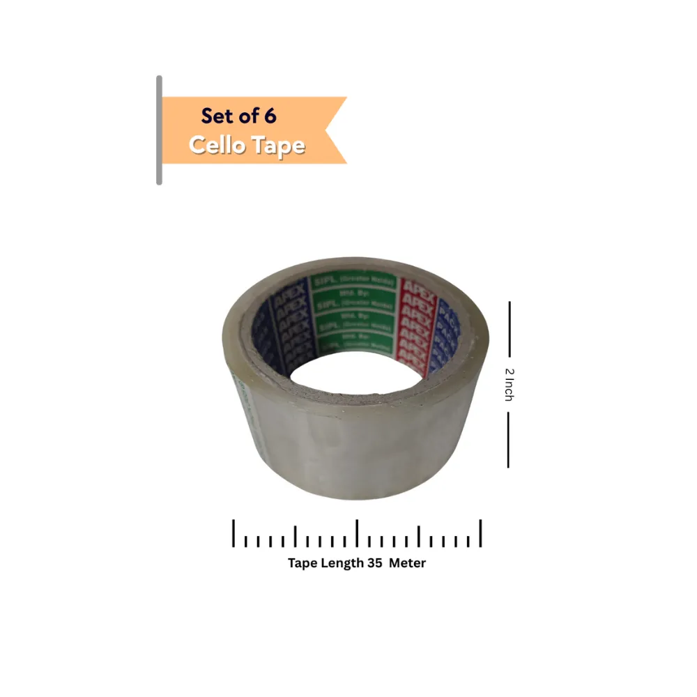Premium BOPP Tape – 2″ x 35 M – Transparent – Pack of 6  (2).webp