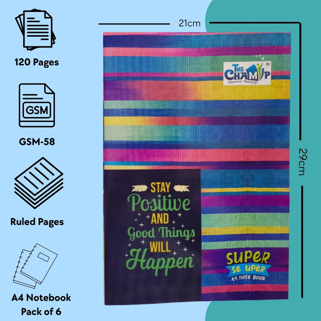 A4 notebook 120 pages