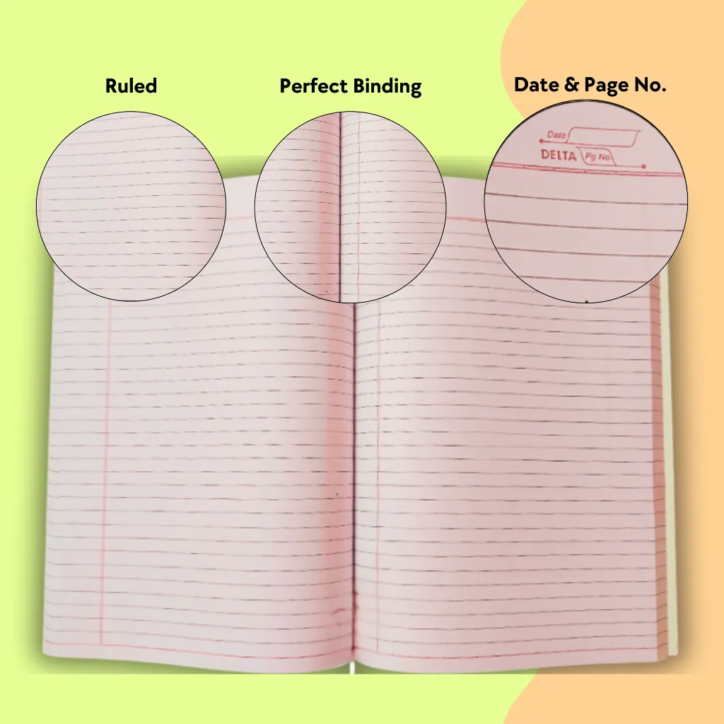 392 pages notebook a4 ruled soft cover perfect binding