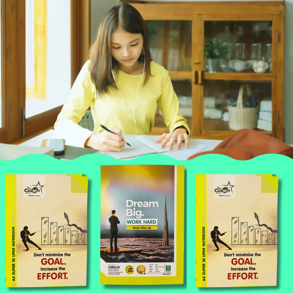 pack of 3 notebooks a4 220 ruled pages soft cover