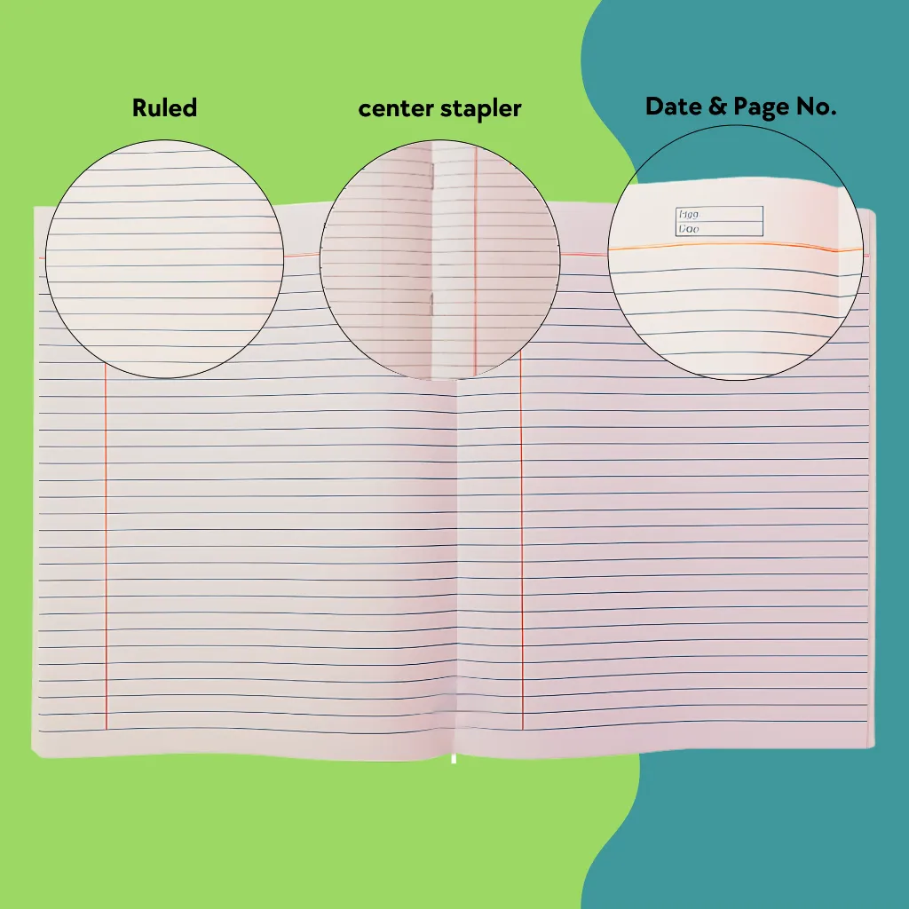 pack of 3 notebooks a4 220 ruled pages soft cover