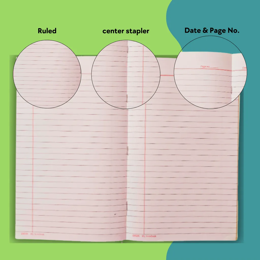pack of 10 notebooks with 280 pages ruled soft cover