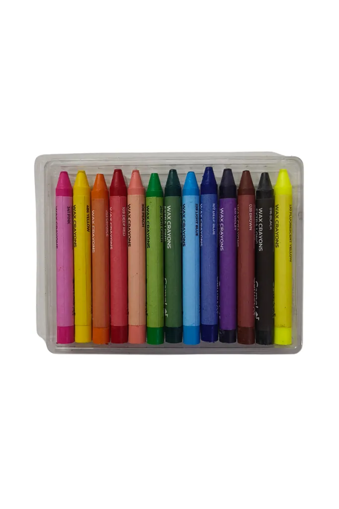camel wax crayons extra long 13 shades multicolor box