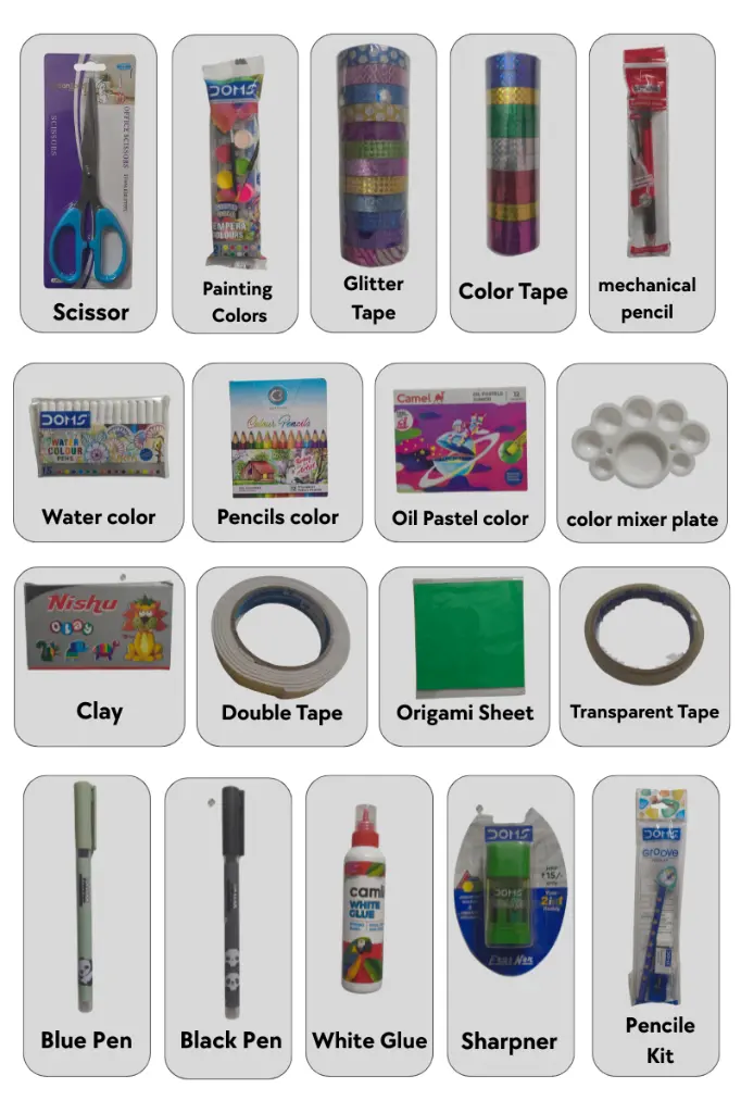 stationery kit 18 items holiday homework set for students