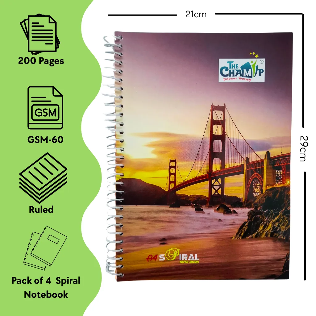 a4 spiral notebook