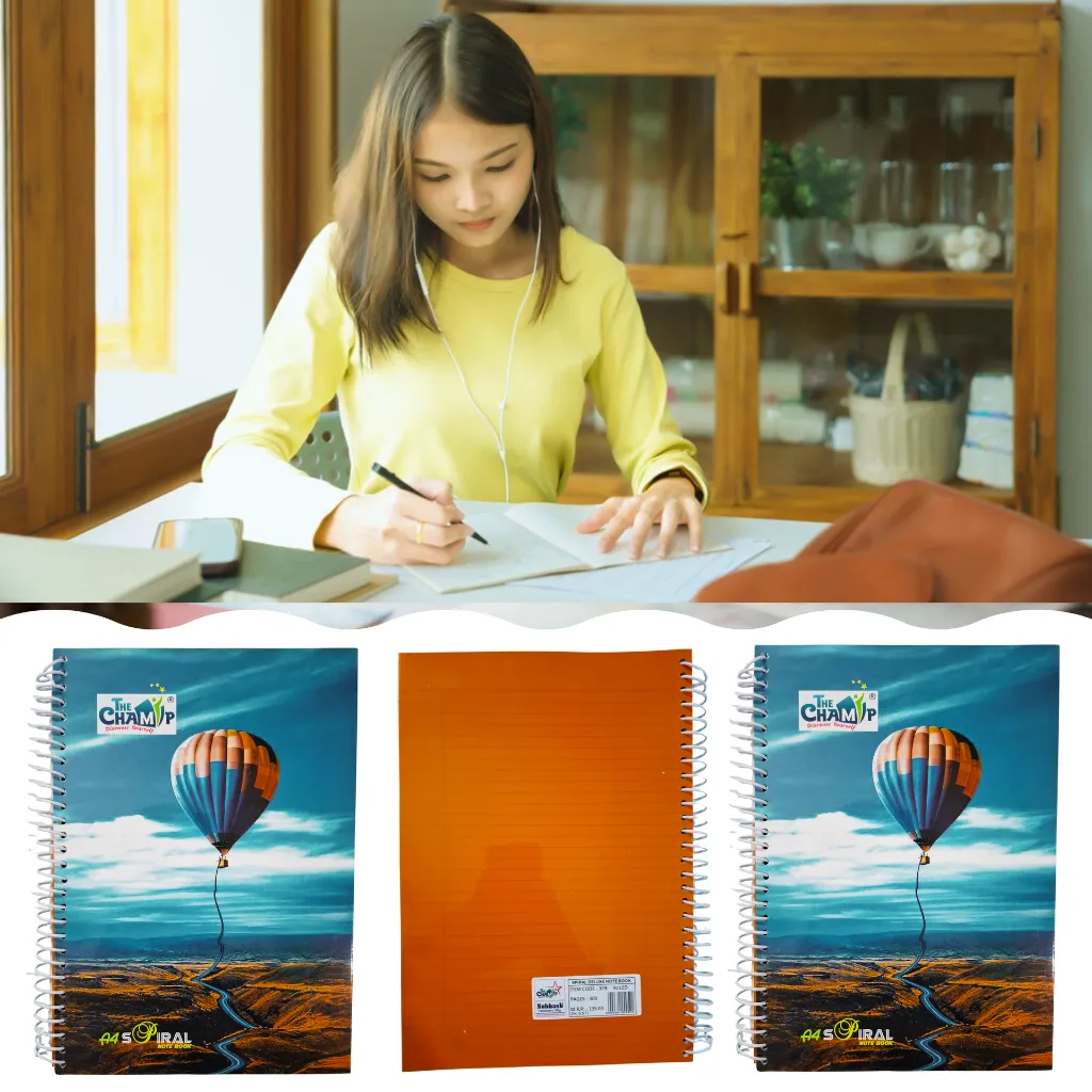 A4 Spiral Notebook - 300Pg - Pck 4 (5).webp