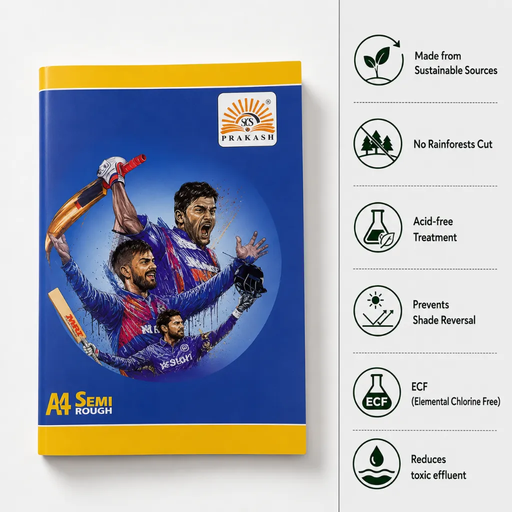 Prakash A4 Semi Rough Notebook  400 Ruled Pages-4.webp