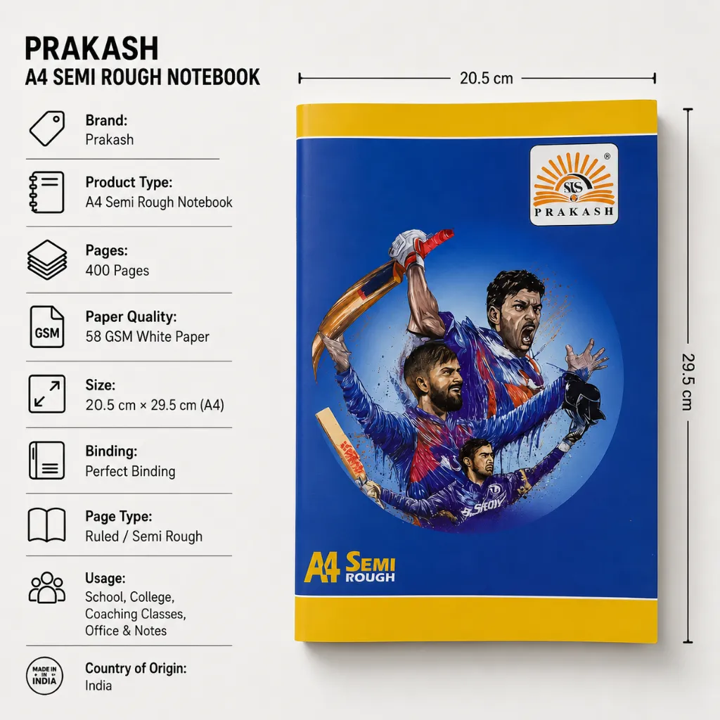 Prakash A4 Semi Rough Notebook  400 Ruled Pages-3.webp