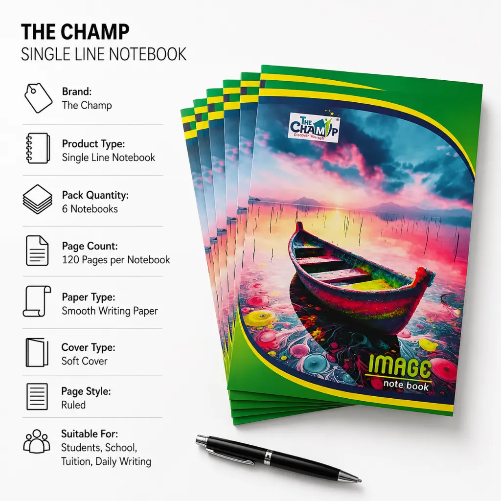 The Champ Notebook – Pack of 6 – 128 Ruled Pages-3.webp