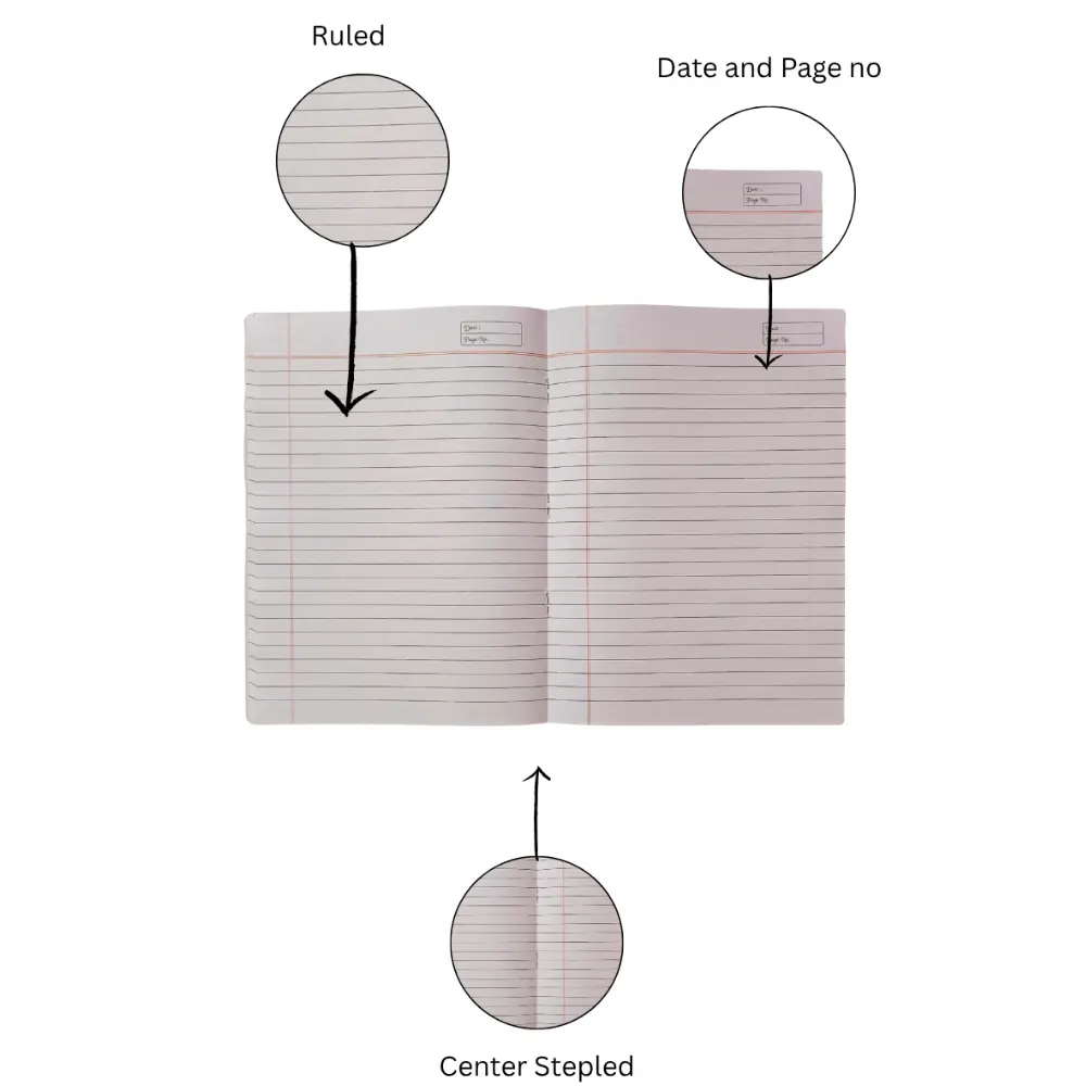 moonlight a5 notebook pack of 6 200 pages soft cover