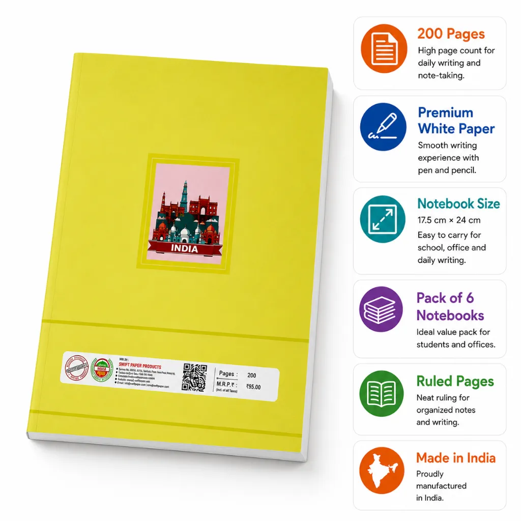 MoonLight A5 Notebooks Pack of 6 – 200 Pages-3.webp