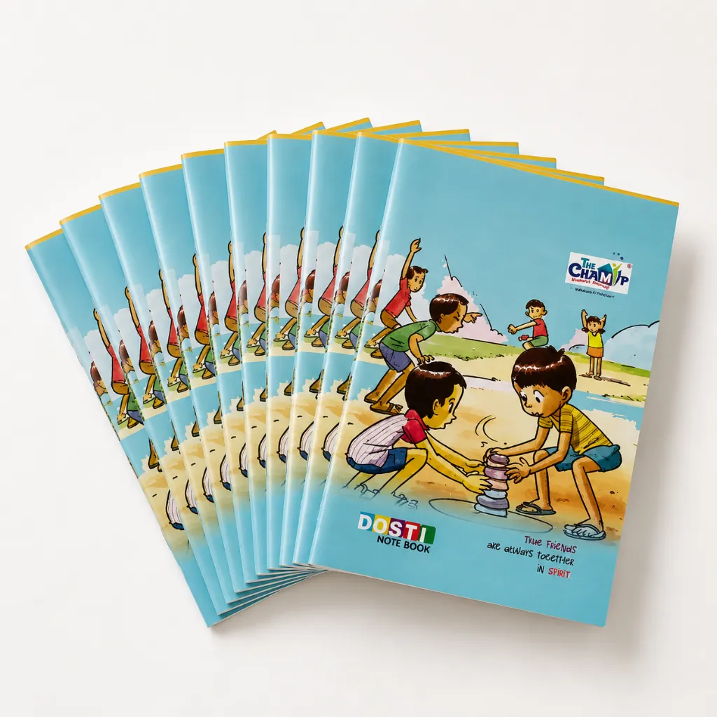 Champ A5 Single Line Notebook – Pack of 10 – 84 Ruled Pages-1.webp