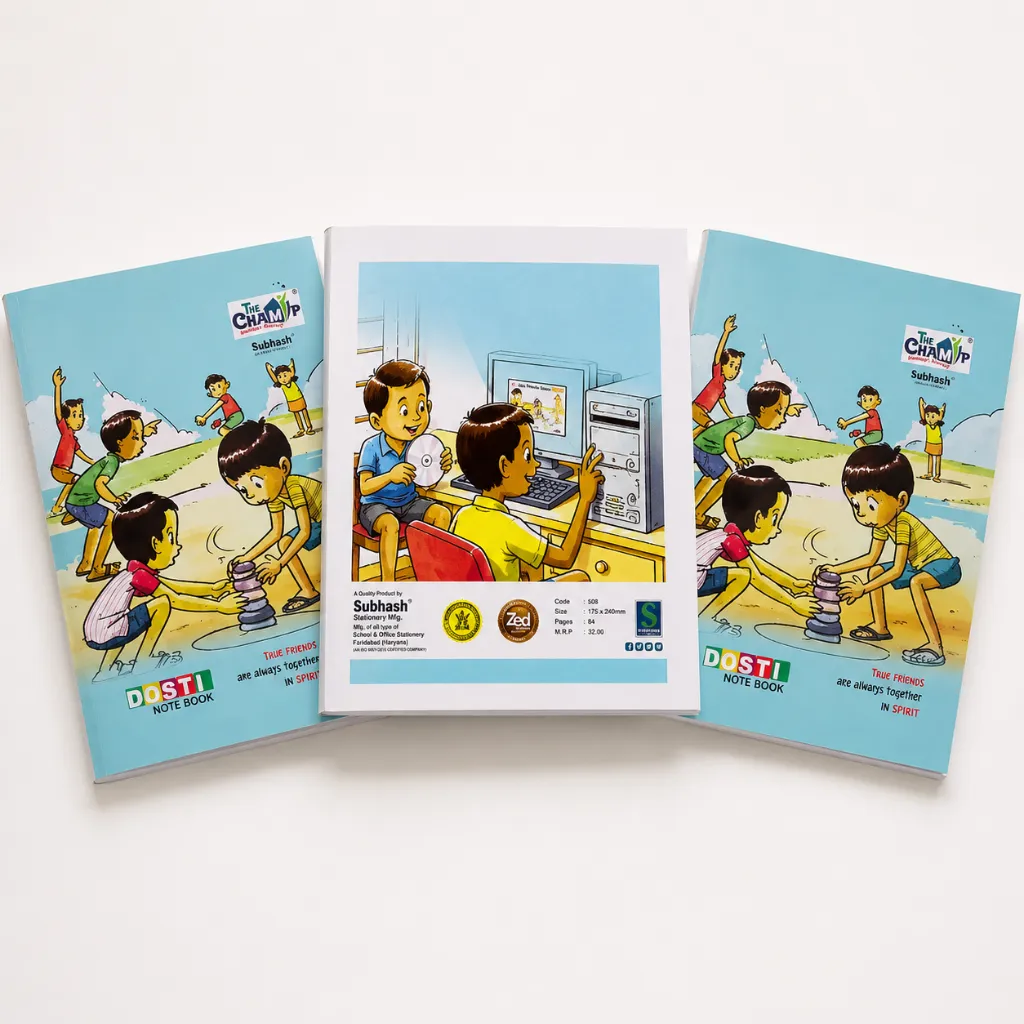 Champ A5 Single Line Notebook – Pack of 10 – 84 Ruled Pages-5.webp