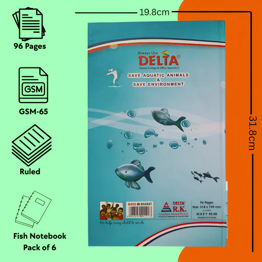 delta a4 notebook 528 pages hard cover big size