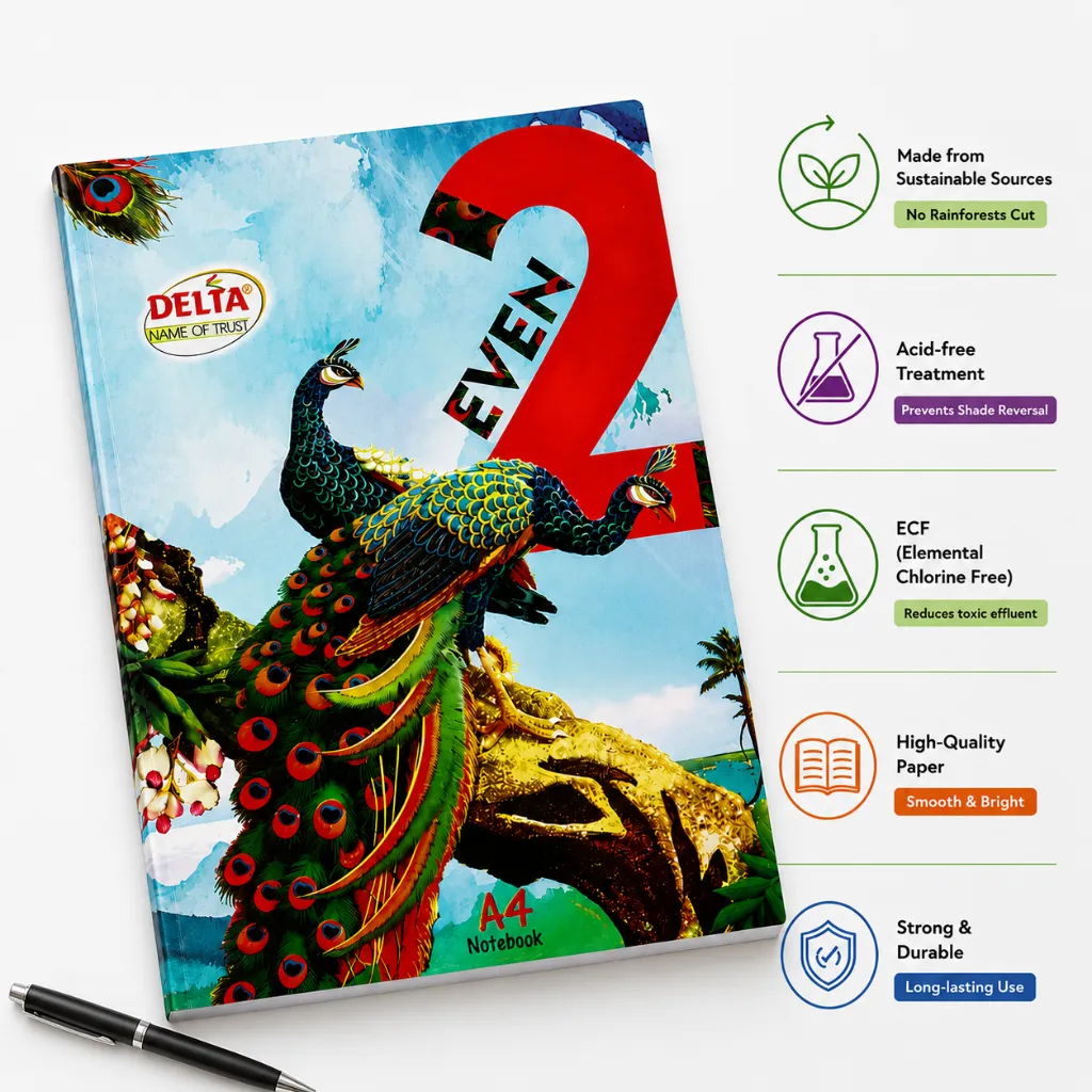 Delta A4 Notebook – Pack of 6 – 132 Ruled Pages-5.webp