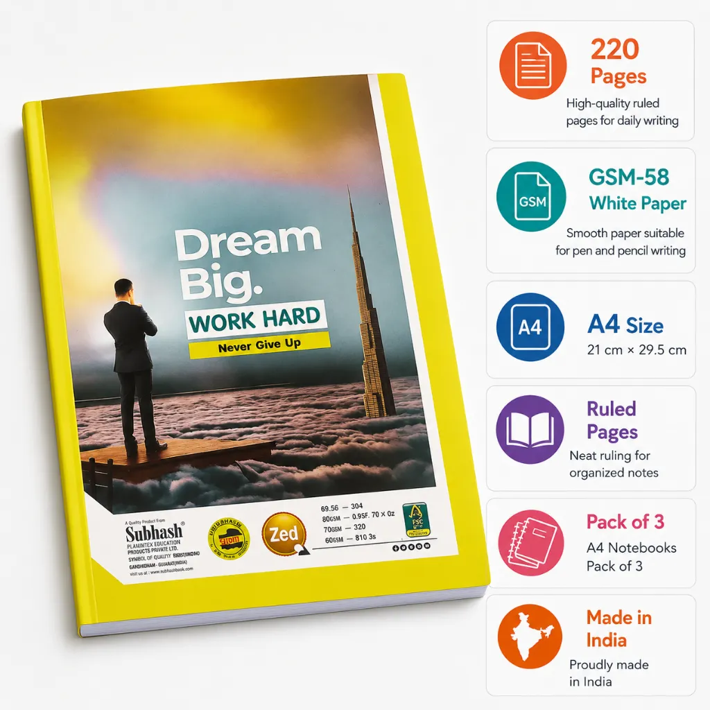Champ A4 Notebook – Pack of 3 – 220 Ruled Pages-4.webp
