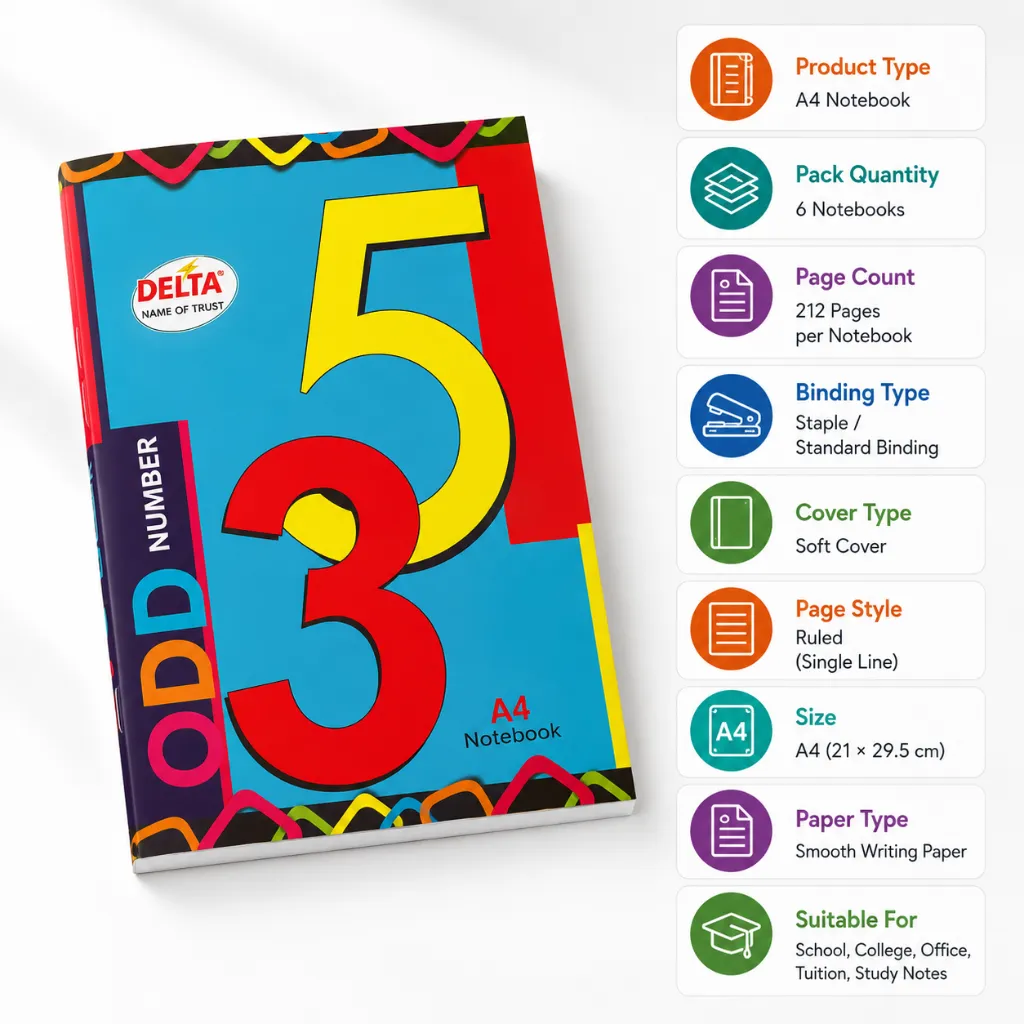 Delta A4 Notebook Pack of 6 – 212 Ruled Pages-3.webp