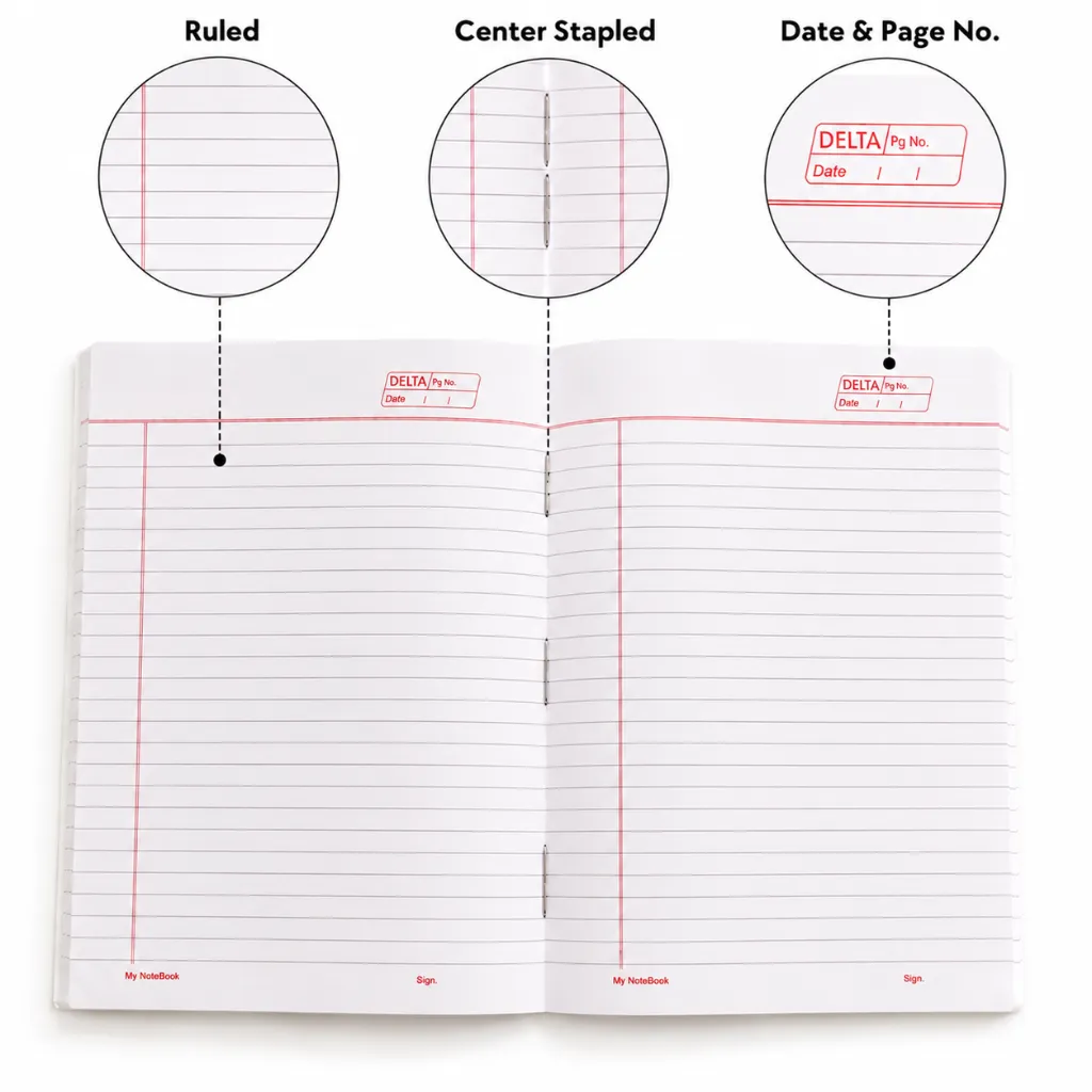 Delta A5 Notebook Pack of 10 – 144 Ruled Pages-2.webp