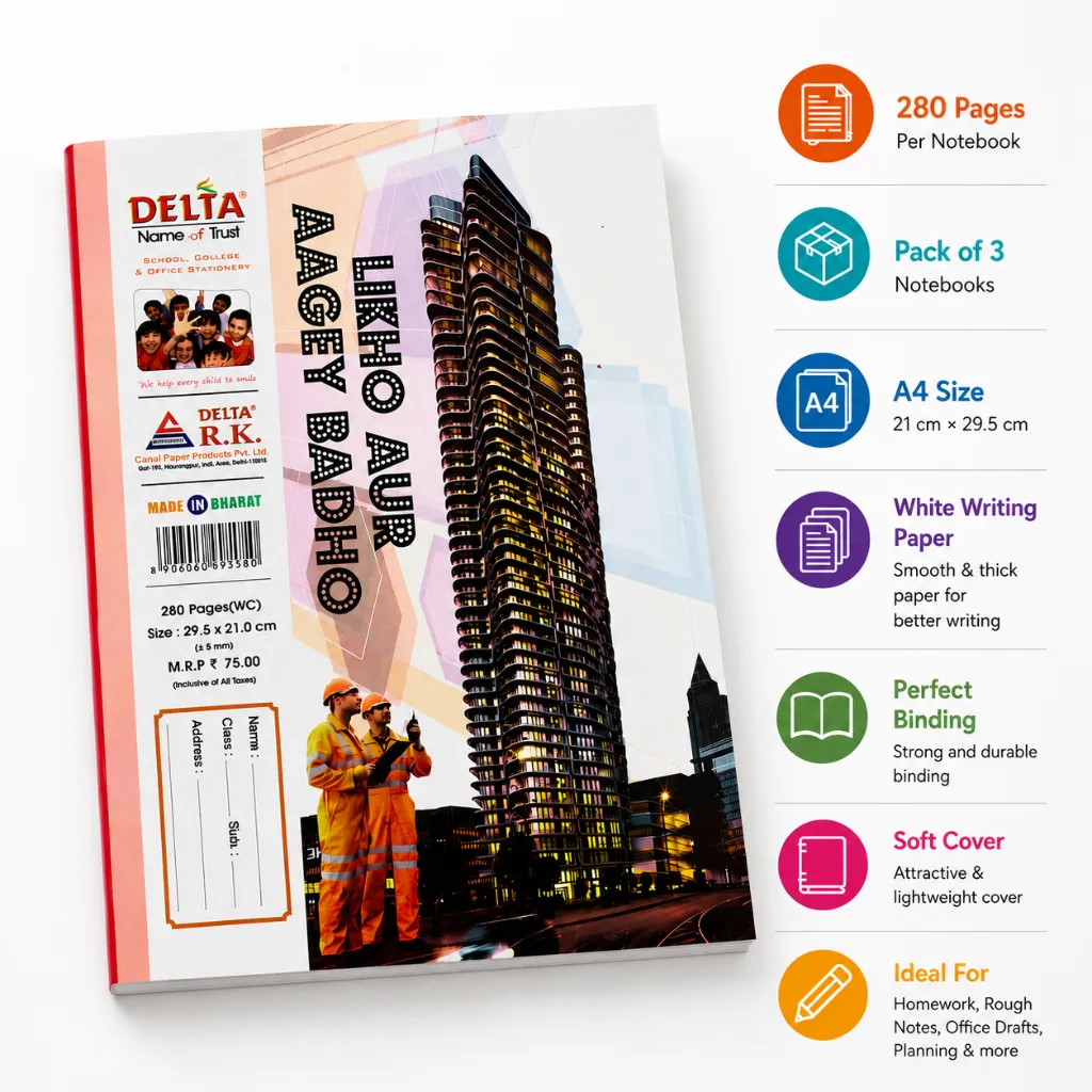 Delta A4 Rough Notebook Pack of 3 – 280 Ruled Pages-3.webp