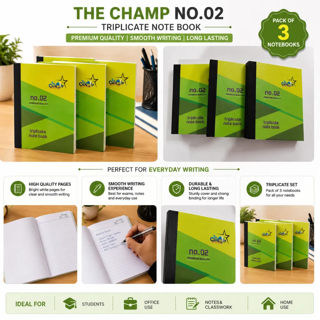 the champ Triplicate notebook pack of 3 (5).webp