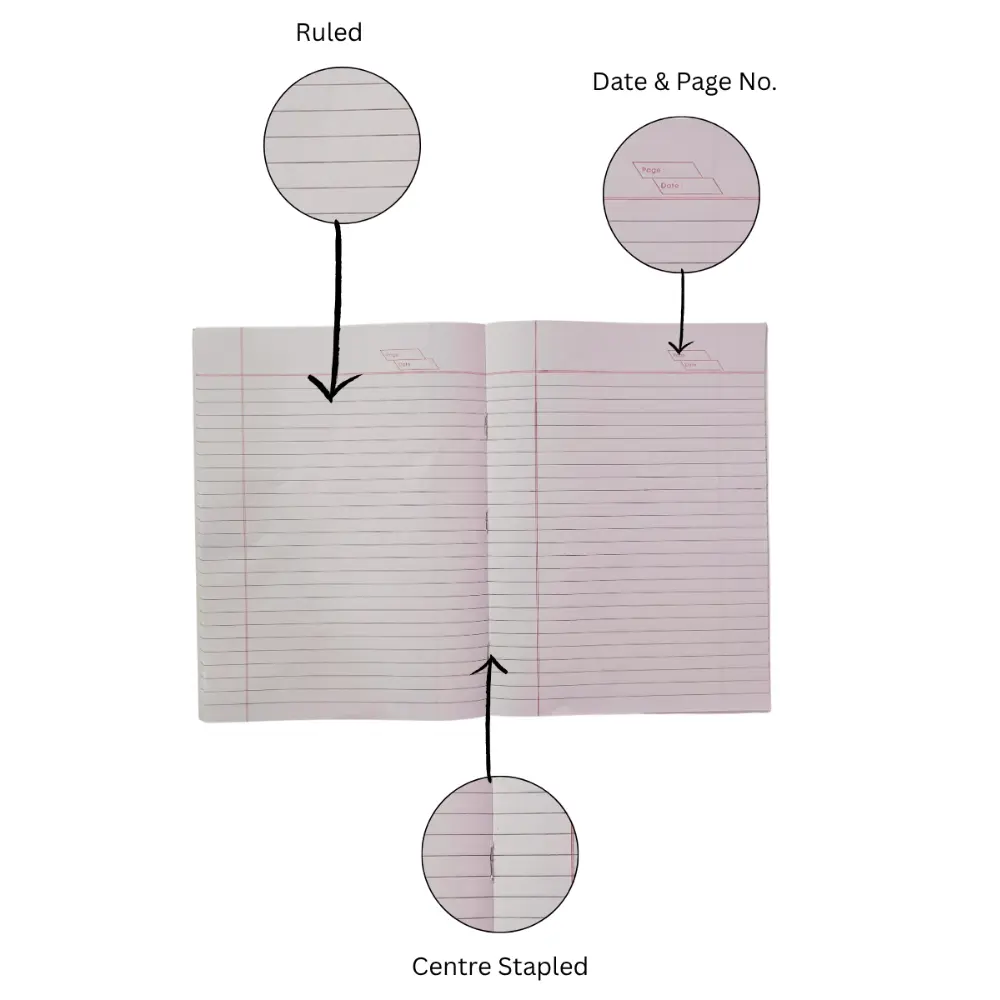 pack of 10 notebooks a5 single line 84 ruled pages