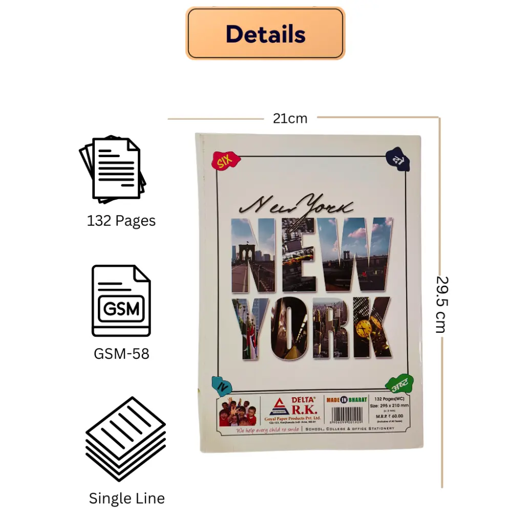 A4 Notebooks – Pack of 6 – 132 Ruled Pages – Soft Cover (4).webp