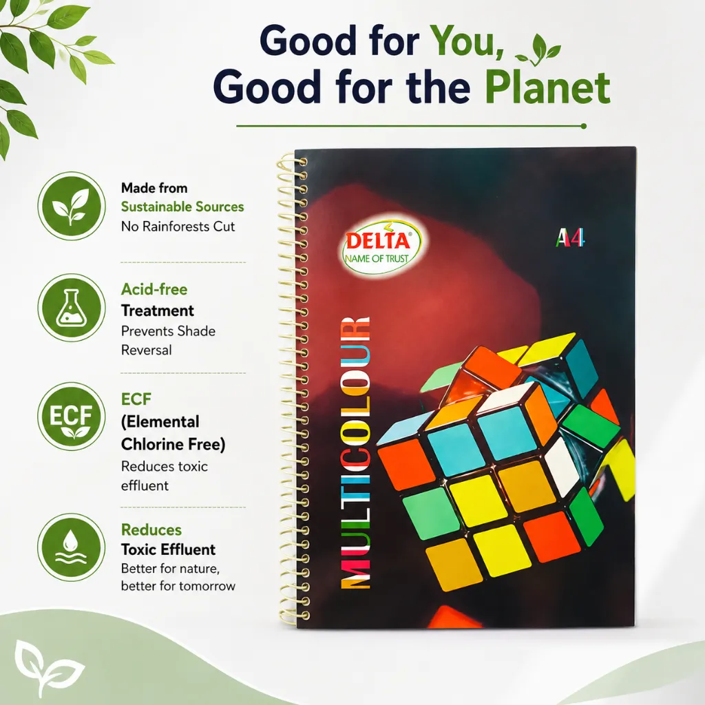Delta A4 Spiral Notebook – 424 Ruled.webp