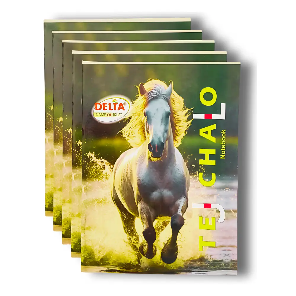 Delta 3-in-1 A5 Notebooks (Pack of 5) 144 Ruled Pages – Soft Cover