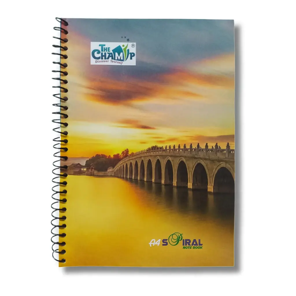 [SGS547]  The Champ A4 Spiral Notebook - 200 Pages - Soft Cover