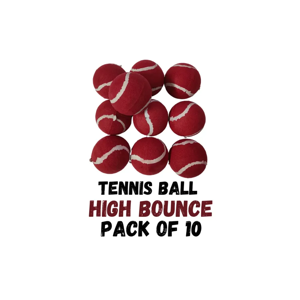 [GS807] Red Tennis Balls – Pack of 10 High Bounce – Durable Practice Balls for Training & Play