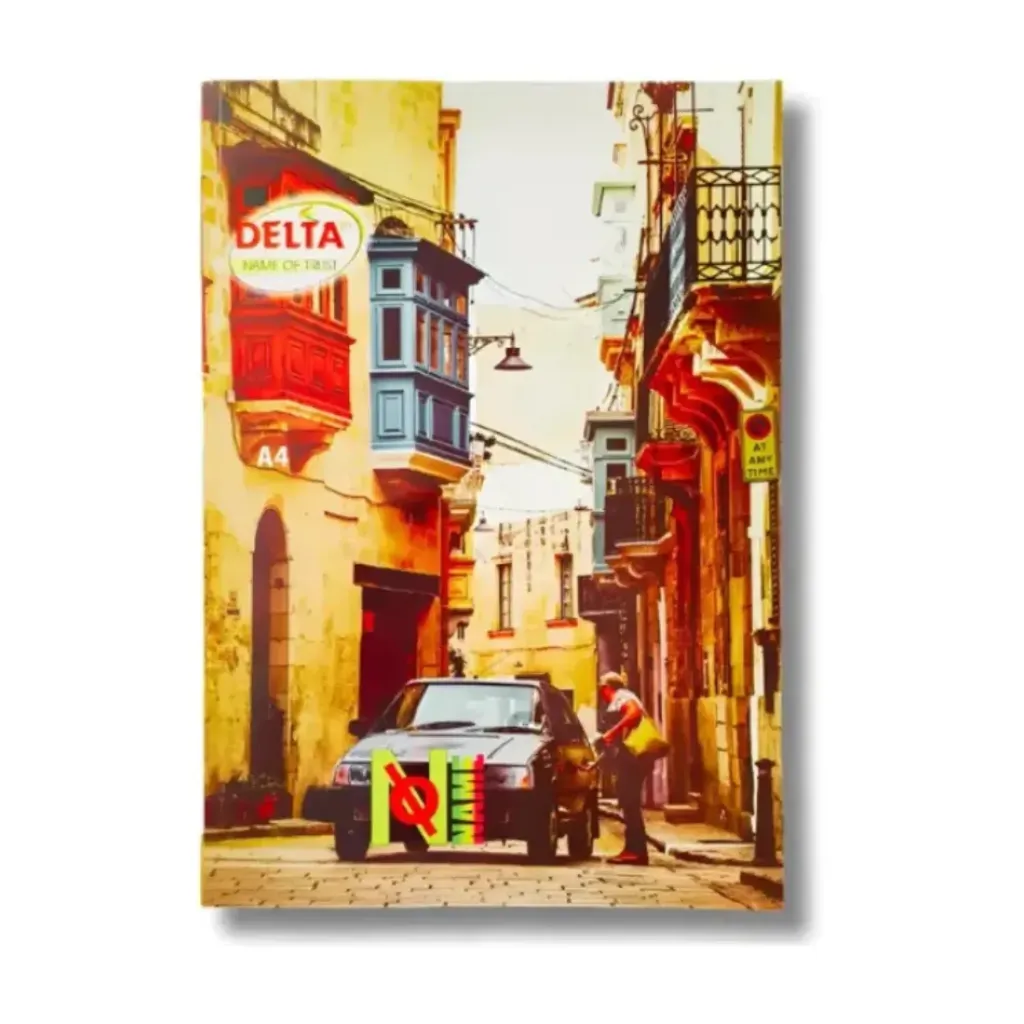 [GS823] Delta A4 Notebook – 312 Ruled Pages – Soft Cover Perfect Binding for Students & Office Use