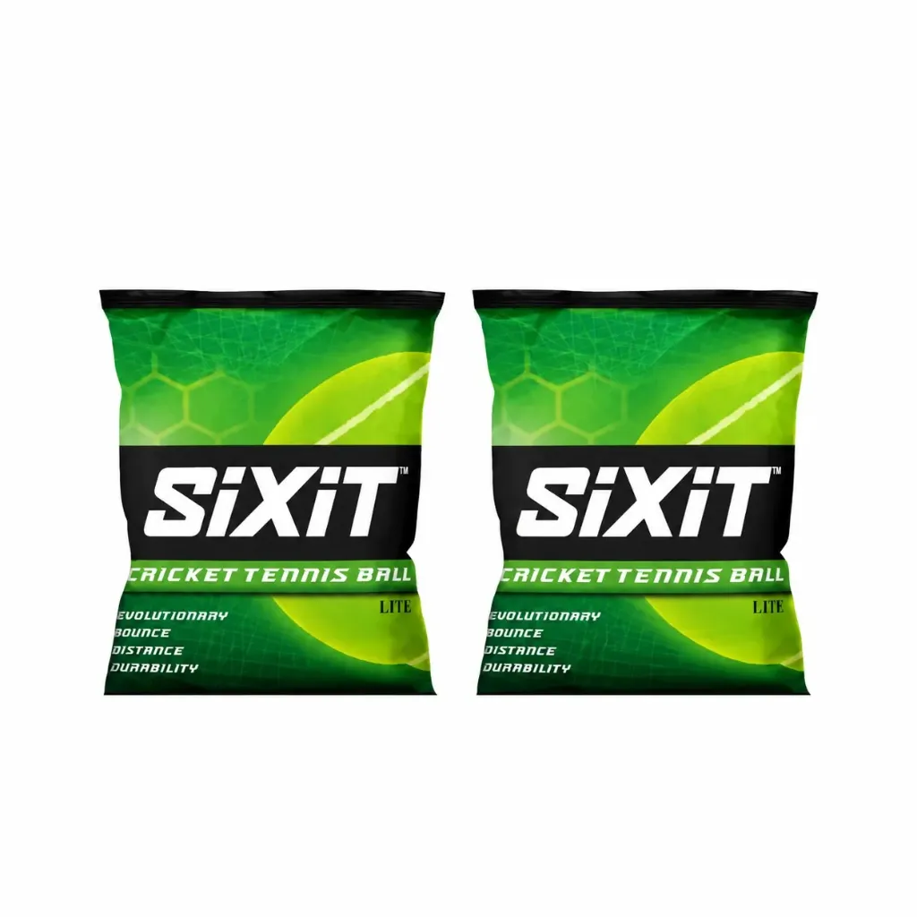 [GS838] Sixit Lite Cricket Tennis Balls Pack of 2 – Lightweight Bouncy Balls for Practice & Play