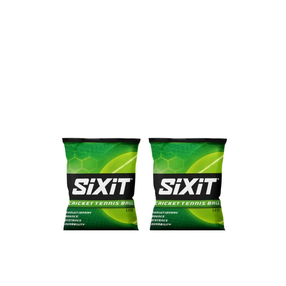 Sixit Lite Cricket Tennis Balls Pack of 2 – Lightweight Bouncy Balls for Practice & Play