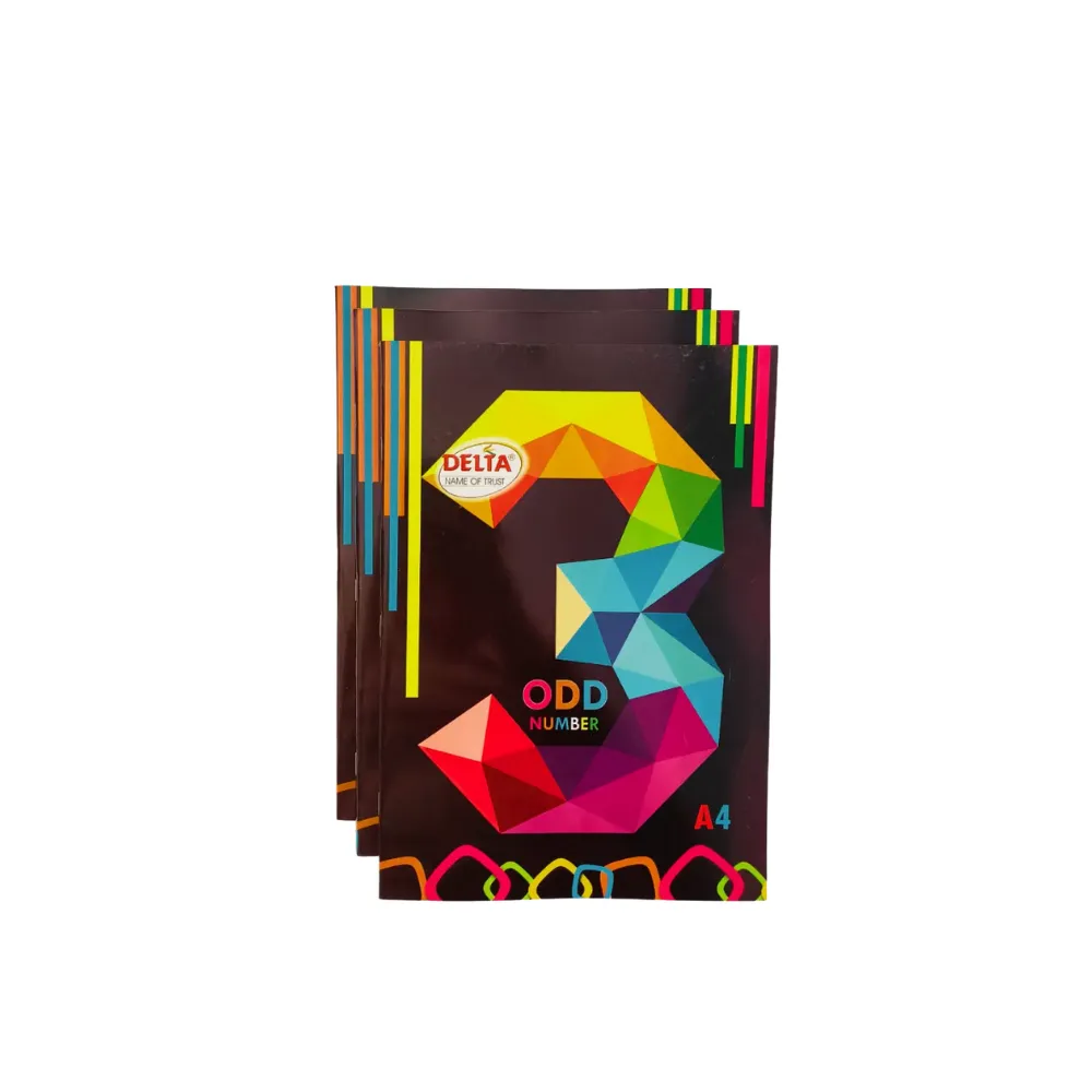 [GS841] Delta A4 Notebook – Pack of 3 – 212 Ruled Pages Each – Soft Cover for Students & Office